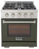 Kucht Professional KFX Series 30" Stainless Steel Pro Style Propane Gas Range with Olive Green Door and True Simmer Burners-0