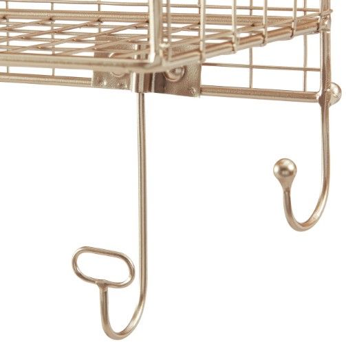 Linon Gold Cubby Wall Shelf-3