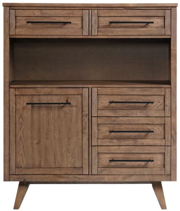 Intercon Oslo Weathered Chestnut Pantry Cabinet-2