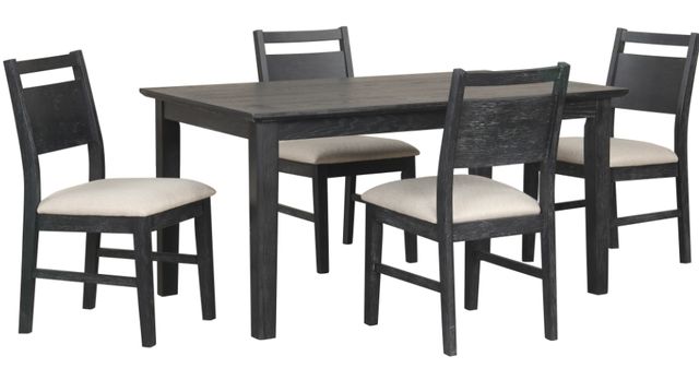 New Classic® Home Furnishings Sable Crest 5-Piece Black/Ebony Dining Table Set-2