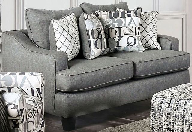 Furniture of America® Verne Bluish Gray Loveseat-0