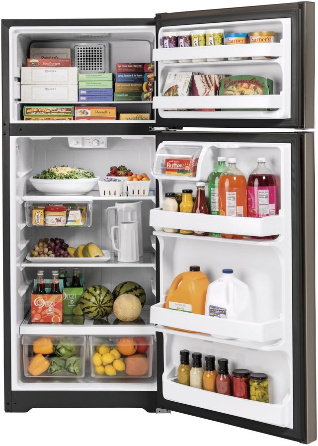 GE® 17.5 Cu. Ft. Slate Top Freezer Refrigerator-2