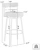 Armen Living Madrid Gold/Vintage Gray Swivel Counter Stool-4