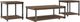 Signature Design by Ashley® Trindwick 3-Piece Brown Occasional Table with Gunmetal Base Set -0