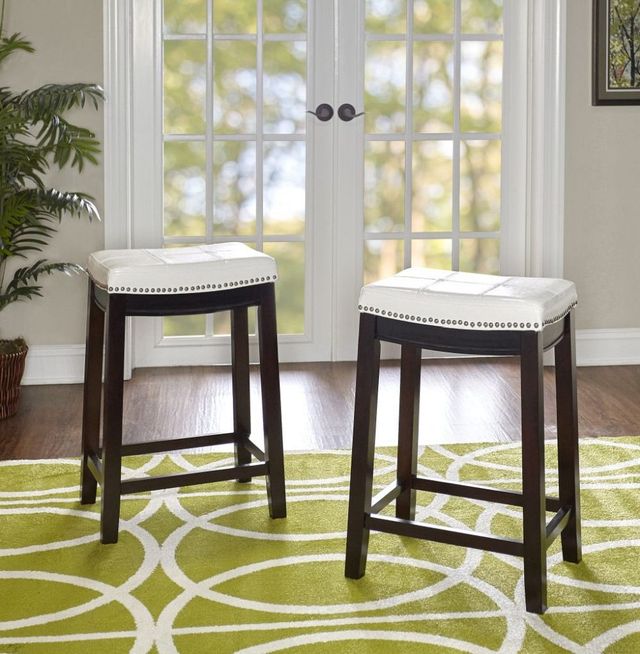 Linon Claridge Patches Black/White Counter Stool-1