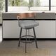 Armen Living Lacey Vintage Gray/Walnut Swivel Bar Stool-1