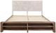 International Furniture Direct Praga Brown-Red King Storage Platform Bed Footboard with rails-4