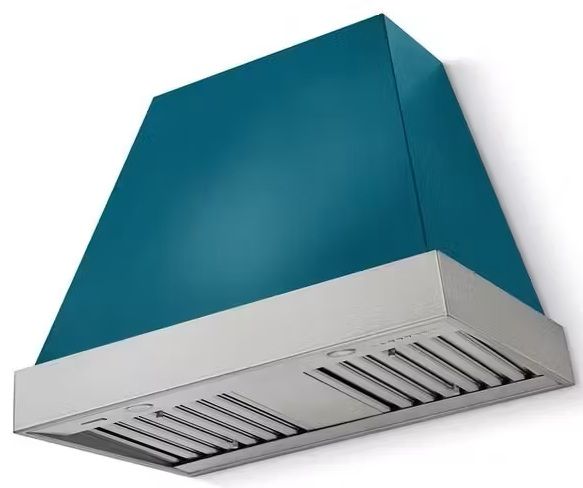 AGA Euclid 36" Salcombe Blue Wall Mounted Range Hood  with Brushed Nickel Trim-0