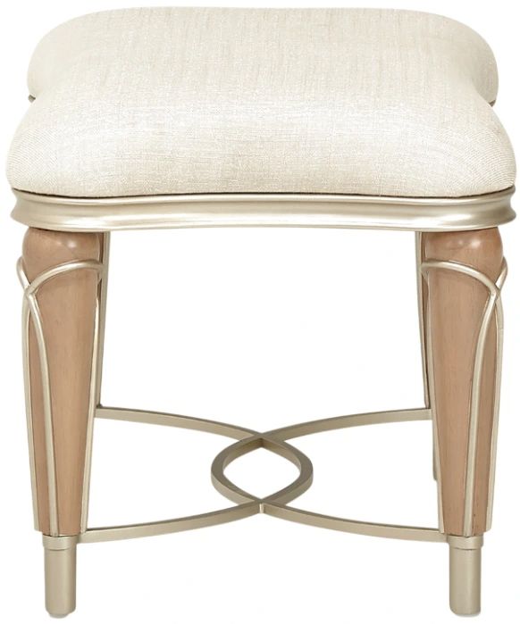 Michael Amini® Villa Cherie Beige/Caramel Ottoman-2