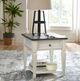 Liberty Furniture Allyson Park Charcoal End Table with Wirebrushed White Base-1