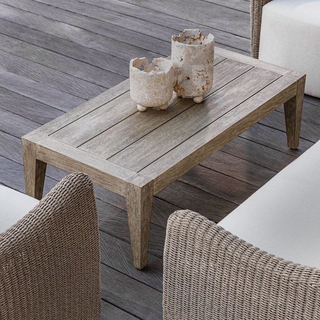 Uttermost® Kirkham Cerused Wheat Wood Indoor-Outdoor Coffee Table-1