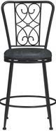 HH2 Home Harrington Black/Gray Swivel Counter Stool-1