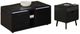 Elements International Halo 2-Piece Black Occasional Table Set-0