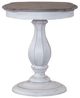 Liberty Furniture Magnolia Manor Weathered Bark Accent Table with Antique White Base-2