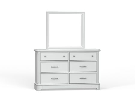 small white dresser Scandinavian 6-Drawer Dresser – Max and Lily main image 1
