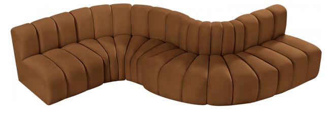 Meridian Furniture Arc 6-Piece Saddle Velvet Sectional-0