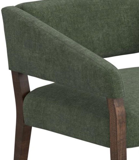 International Furniture Direct Murcia Olive/Lacquer Brown Accent Chair-3