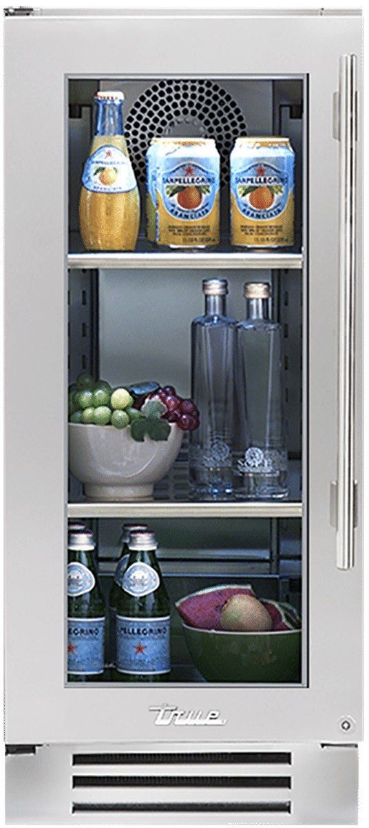 True® 15" 3.1 Cu. Ft. Stainless Steel Under Counter Refrigerator-0