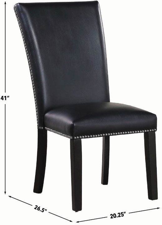 Steve Silver Co. Artemis Black Upholstered Dining Side Chair-4