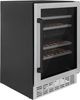 ZLINE Autograph Edition Monument 24" Stainless Steel Freestanding Wine Cooler with Matte Black Accents-2