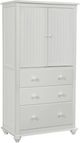 John Thomas Furniture® Cottage Pure White 3-Drawer Armoire-0