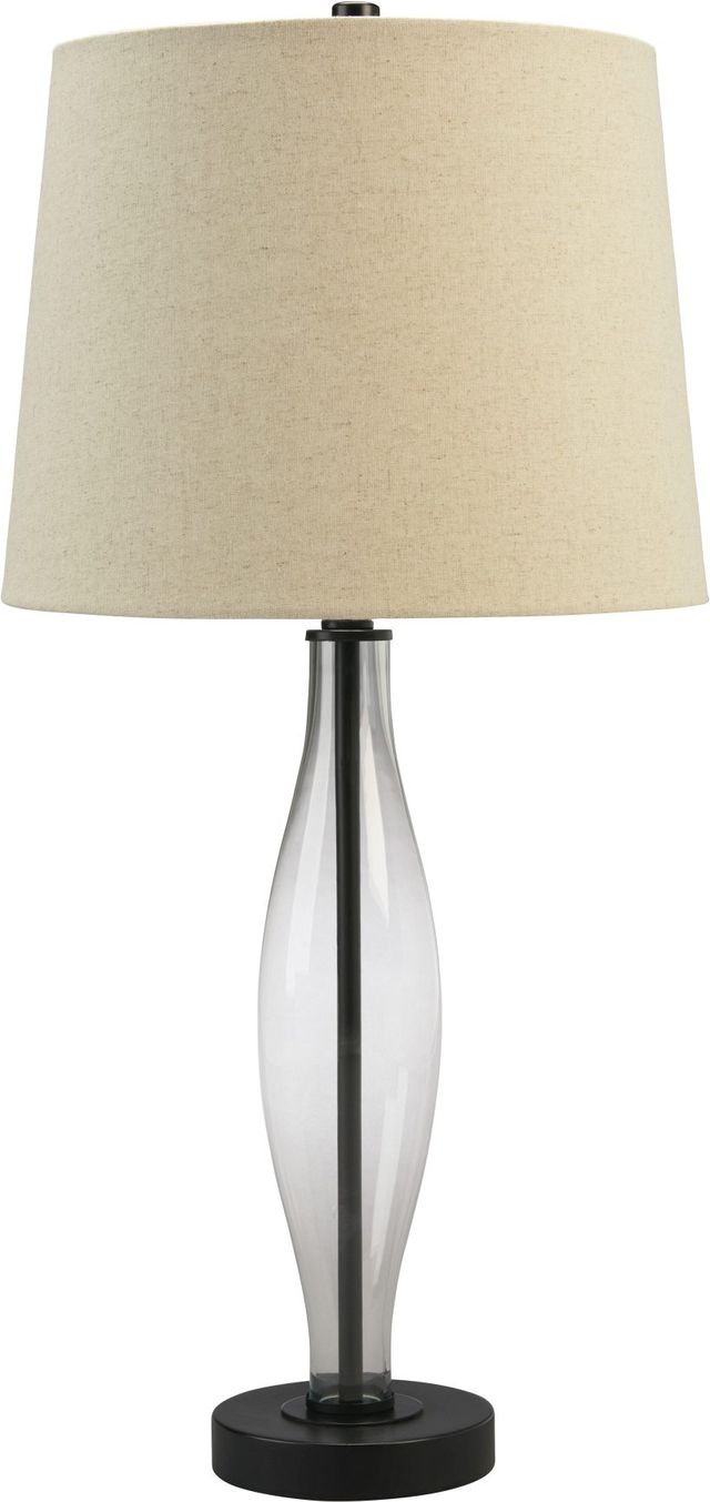 Signature Design by Ashley® Travisburg 2-Piece Clear/Black Table Lamps-1