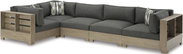 Citrine Park 5 Piece Outdoor Modular Seating - Grey/Brown Citrine Park 5 Piece Outdoor Modular Seating - Grey/Brown