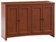 Whittier Wood® Furniture Customizable McKenzie 48" Wide Alder Cabinet and Hutch-2