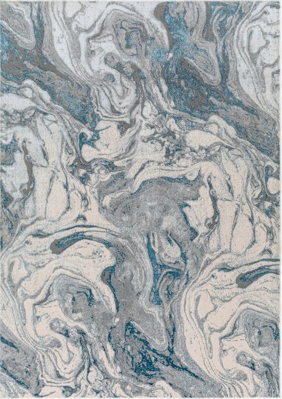 Surya Impulse Gray/Deep Teal 4'x6' Area Rug-0