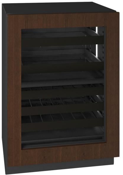 U-Line® Seamless Collection 24" 4.9 Cu. Ft. Panel Ready Dual-Zone Beverage Center with Glass Door-1