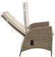 Furniture of America® Mackay 2-Piece Beige/Natural Teak Wood Manual Reclining Outdoor Chair Set-1