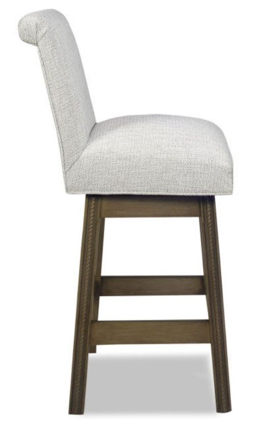 Parker Southern Monroe Lily Coconut/Urbanite Swivel Bar Stool-2