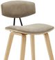 Armen Living Fox 4-Piece Oak/Vintage Taupe Counter Stool Set-5