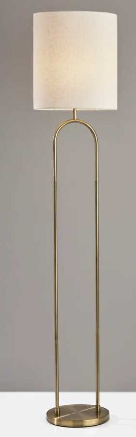 Adesso® Joey Antique Brass Floor Lamp-1