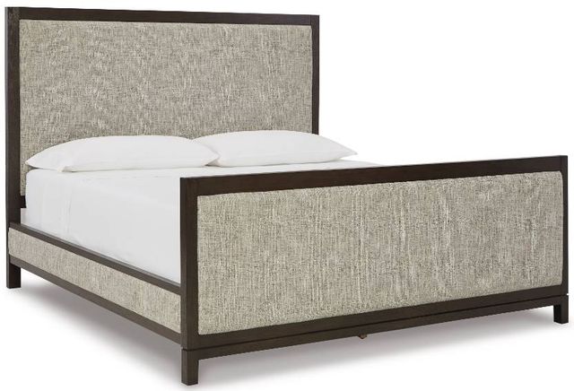 Signature Design by Ashley® Burkhaus 5-Piece Brown Queen Upholstered Bed Set-1