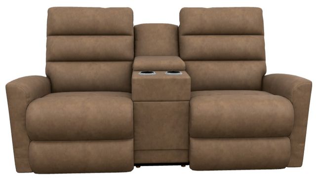 La-Z-Boy® Liam Chestnut Power Wall Reclining Loveseat with Console and Headrest-1