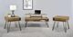 Coaster® Fanning 3-Piece Golden Oak Occasional Table with Black Base Set-1