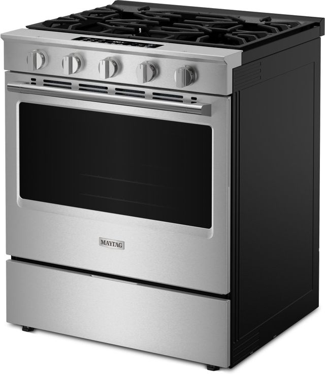 Maytag® 30" Fingerprint Resistant Stainless Steel Slide-In Gas Range with Grill Mode-4