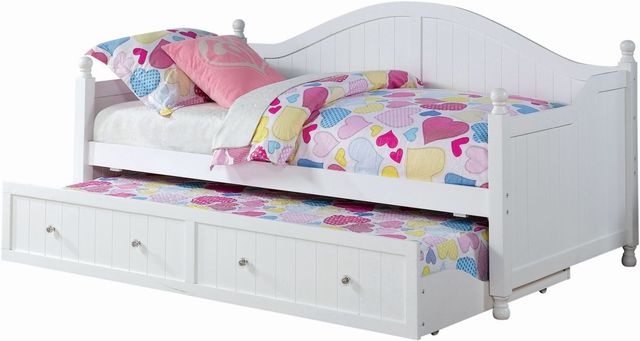 Coaster® Julie Ann White Twin Daybed With Trundle-0