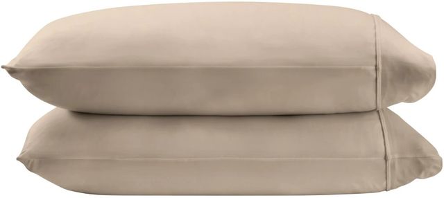 Tempur-Pedic® TEMPUR-Breeze® 2-Piece Sandstone TENCEL™ Lyocell Queen Pillow Cases-1