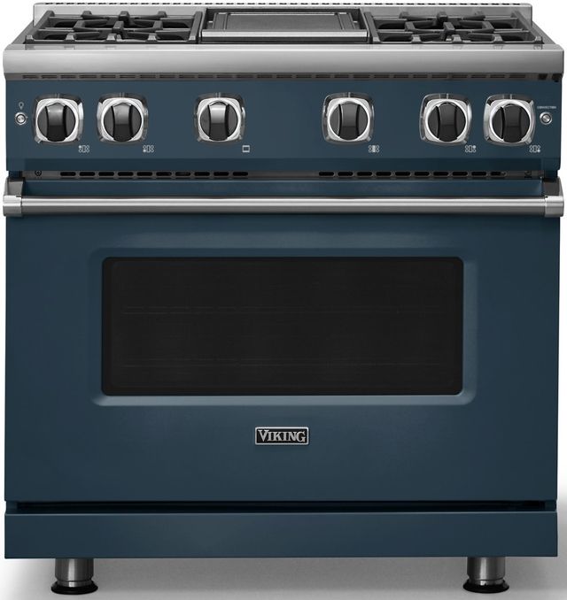 Viking® 7 Series 36" Squall Pro Style Natural Gas Range with Griddle-2