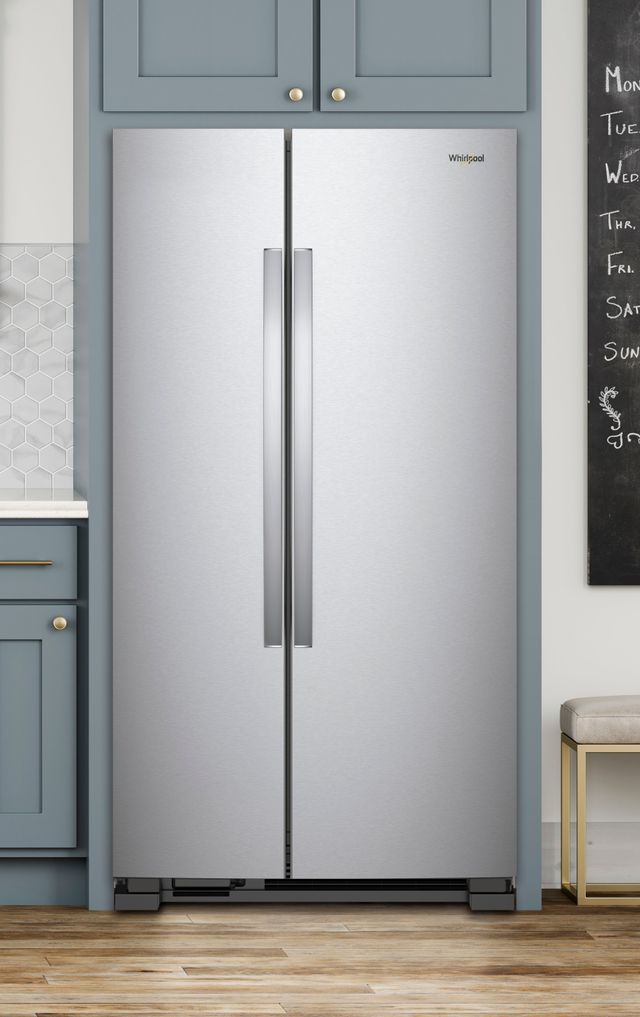 Whirlpool® 33 in. 22.0 Cu. Ft. Monochromatic Stainless Steel Side-By-Side Refrigerator-5