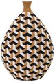 TOV Furniture Jahia Black/Natural/White Cubism Decorative Vase-3
