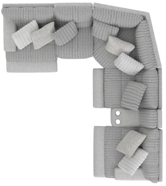 Catnapper® Abraxas 6-Piece Moonstruck L-Shape Manual Reclining Sectional with Console-4