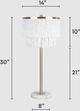 Classy Living 2-Piece Tassel Elegance II Soft Gold/White Table Lamp Set-1