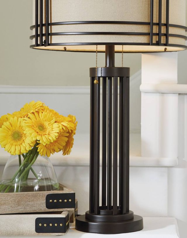 Signature Design by Ashley® Hanswell Dark Brown Table Lamp-1