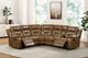 Furniture of America® Ezekius 3-Piece Brown Modular Manual Reclining Sectional-1
