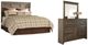 Signature Design by Ashley® Juararo 3-Piece Dark Brown King/California King Panel Headboard Bed Set-0