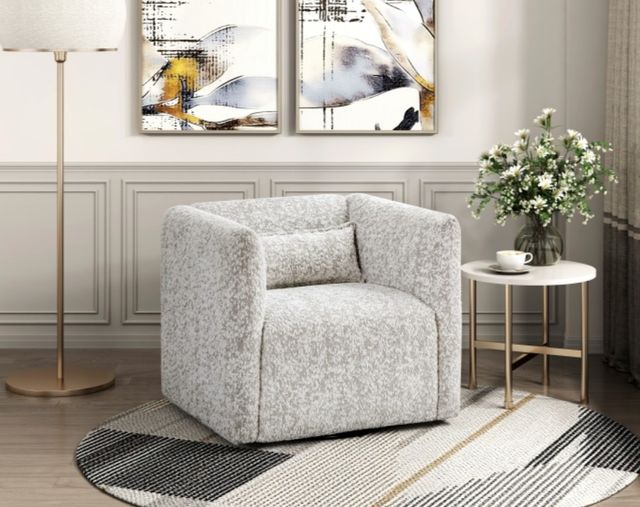 Homelegance® Vienna Beige Swivel Chair-1
