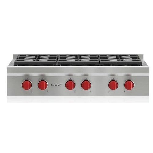 Wolf® 36" Liquid Propane Stainless Steel Rangetop-0
